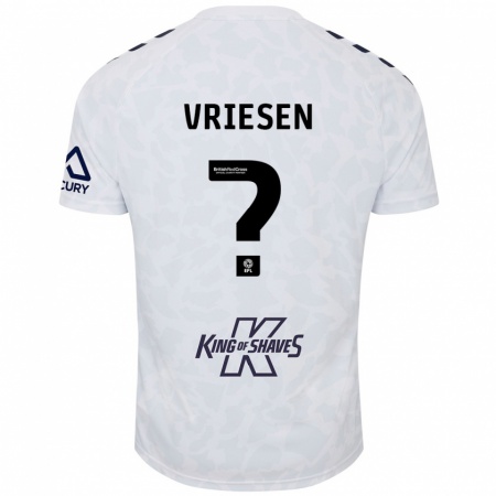 Kandiny Kinder Fabian Vriesen #0 Weiß Auswärtstrikot Trikot 2024/25 T-Shirt