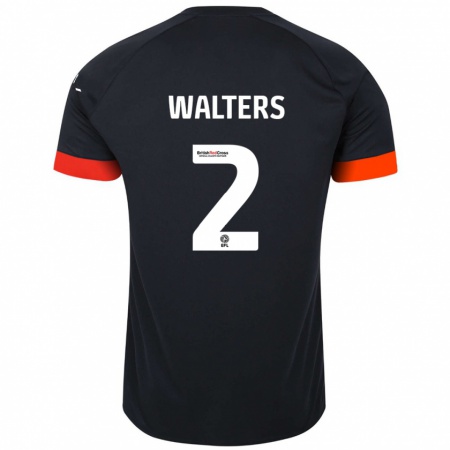 Kandiny Kinder Reuell Walters #2 Schwarz Orange Auswärtstrikot Trikot 2024/25 T-Shirt