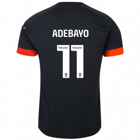 Kandiny Kinder Elijah Adebayo #11 Schwarz Orange Auswärtstrikot Trikot 2024/25 T-Shirt