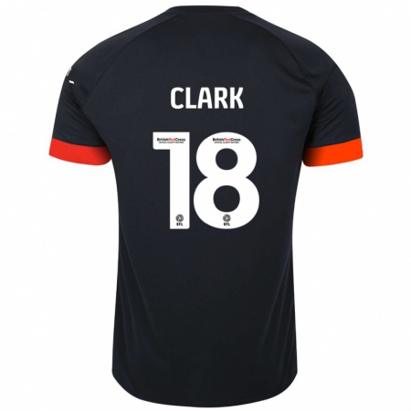 Kandiny Kinder Jordan Clark #18 Schwarz Orange Auswärtstrikot Trikot 2024/25 T-Shirt