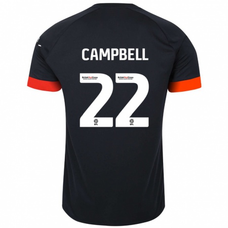 Kandiny Kinder Allan Campbell #22 Schwarz Orange Auswärtstrikot Trikot 2024/25 T-Shirt