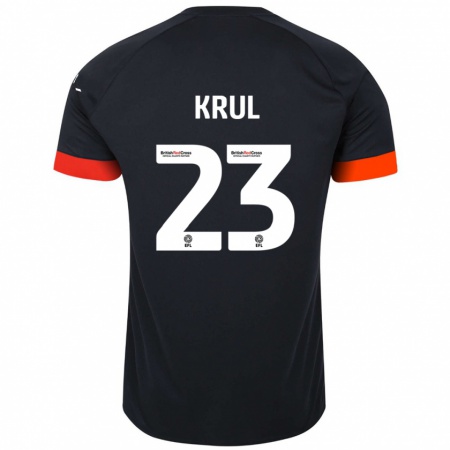 Kandiny Kinder Tim Krul #23 Schwarz Orange Auswärtstrikot Trikot 2024/25 T-Shirt