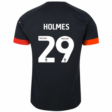 Kandiny Kinder Tom Holmes #29 Schwarz Orange Auswärtstrikot Trikot 2024/25 T-Shirt