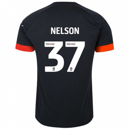 Kandiny Kinder Zack Nelson #37 Schwarz Orange Auswärtstrikot Trikot 2024/25 T-Shirt