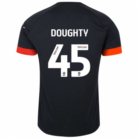 Kandiny Kinder Alfie Doughty #45 Schwarz Orange Auswärtstrikot Trikot 2024/25 T-Shirt