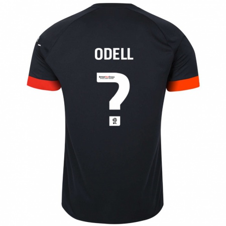 Kandiny Kinder Josh Odell #0 Schwarz Orange Auswärtstrikot Trikot 2024/25 T-Shirt