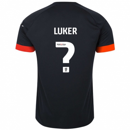 Kandiny Kinder Jayden Luker #0 Schwarz Orange Auswärtstrikot Trikot 2024/25 T-Shirt