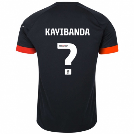 Kandiny Kinder Claude Kayibanda #0 Schwarz Orange Auswärtstrikot Trikot 2024/25 T-Shirt