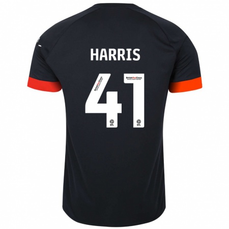 Kandiny Kinder Taylan Harris #41 Schwarz Orange Auswärtstrikot Trikot 2024/25 T-Shirt