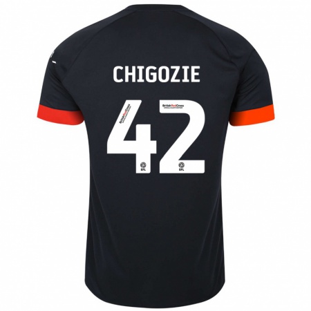 Kandiny Kinder Christian Chigozie #42 Schwarz Orange Auswärtstrikot Trikot 2024/25 T-Shirt