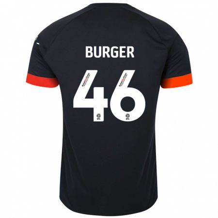 Kandiny Kinder Jake Burger #46 Schwarz Orange Auswärtstrikot Trikot 2024/25 T-Shirt