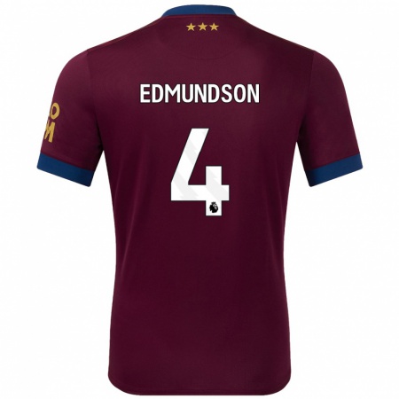 Kandiny Kinder George Edmundson #4 Braun Auswärtstrikot Trikot 2024/25 T-Shirt