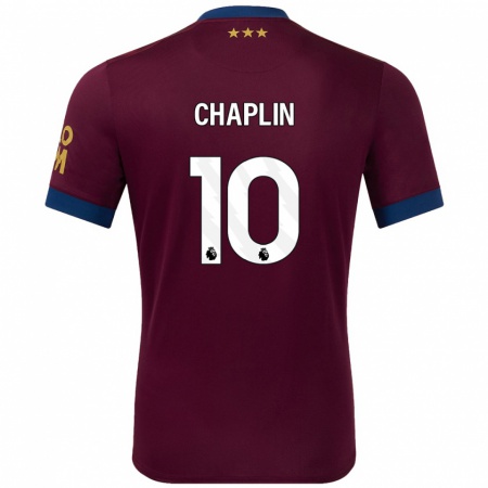 Kandiny Kinder Conor Chaplin #10 Braun Auswärtstrikot Trikot 2024/25 T-Shirt