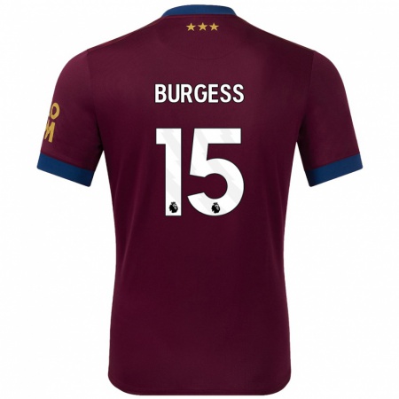 Kandiny Kinder Cameron Burgess #15 Braun Auswärtstrikot Trikot 2024/25 T-Shirt