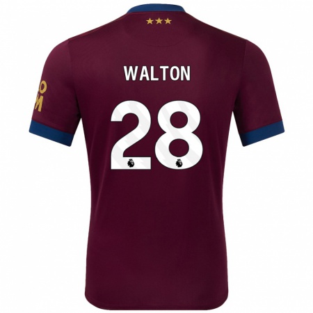 Kandiny Kinder Christian Walton #28 Braun Auswärtstrikot Trikot 2024/25 T-Shirt