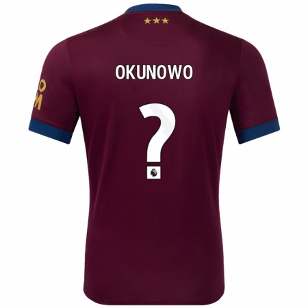 Kandiny Kinder Emmanuel Okunowo #0 Braun Auswärtstrikot Trikot 2024/25 T-Shirt