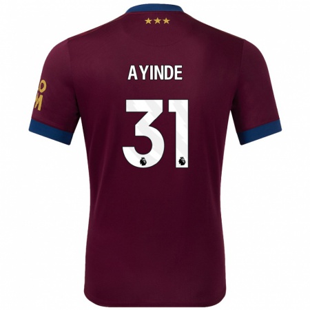 Kandiny Kinder Leon Ayinde #31 Braun Auswärtstrikot Trikot 2024/25 T-Shirt