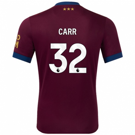 Kandiny Kinder Ryan Carr #32 Braun Auswärtstrikot Trikot 2024/25 T-Shirt