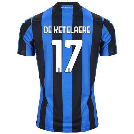 Kandiny Herren Charles De Ketelaere #17 Blau Schwarz Heimtrikot Trikot 2024/25 T-Shirt