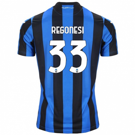 Kandiny Herren Iacopo Regonesi #33 Blau Schwarz Heimtrikot Trikot 2024/25 T-Shirt