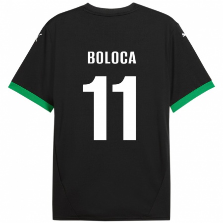 Kandiny Herren Daniel Boloca #11 Schwarz Dunkelgrün Heimtrikot Trikot 2024/25 T-Shirt