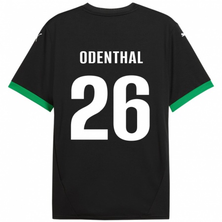 Kandiny Herren Cas Odenthal #26 Schwarz Dunkelgrün Heimtrikot Trikot 2024/25 T-Shirt