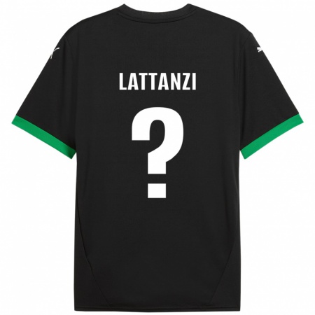 Kandiny Herren Luca Lattanzi #0 Schwarz Dunkelgrün Heimtrikot Trikot 2024/25 T-Shirt