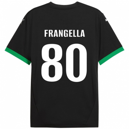 Kandiny Herren Christian Frangella #80 Schwarz Dunkelgrün Heimtrikot Trikot 2024/25 T-Shirt