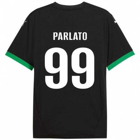 Kandiny Herren Claudio Parlato #99 Schwarz Dunkelgrün Heimtrikot Trikot 2024/25 T-Shirt