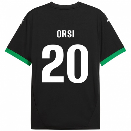 Kandiny Herren Benedetta Orsi #20 Schwarz Dunkelgrün Heimtrikot Trikot 2024/25 T-Shirt