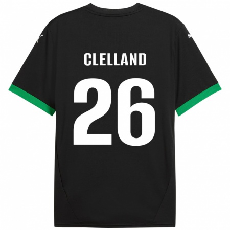 Kandiny Herren Lana Clelland #26 Schwarz Dunkelgrün Heimtrikot Trikot 2024/25 T-Shirt