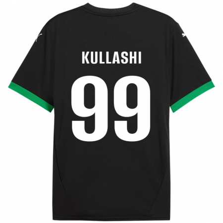 Kandiny Herren Loreta Kullashi #99 Schwarz Dunkelgrün Heimtrikot Trikot 2024/25 T-Shirt