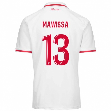 Kandiny Herren Christian Mawissa #13 Weiß Rot Heimtrikot Trikot 2024/25 T-Shirt