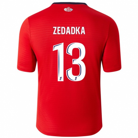 Kandiny Herren Akim Zedadka #13 Rot Weiß Heimtrikot Trikot 2024/25 T-Shirt