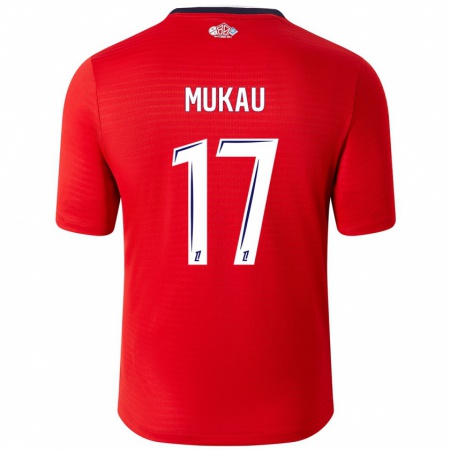 Kandiny Herren Ngal'ayel Mukau #17 Rot Weiß Heimtrikot Trikot 2024/25 T-Shirt