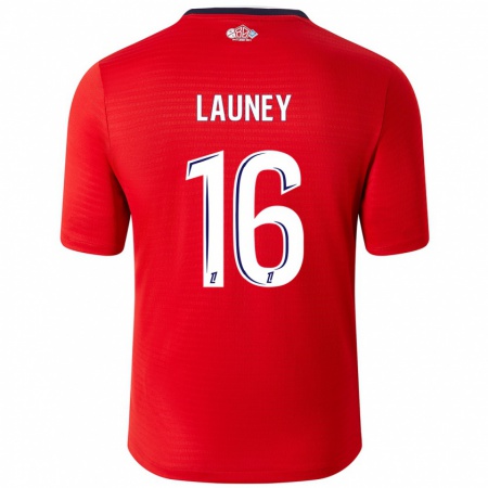 Kandiny Herren Elisa Launey #16 Rot Weiß Heimtrikot Trikot 2024/25 T-Shirt