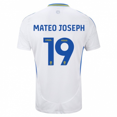 Kandiny Herren Mateo Joseph #19 Weiß Blau Heimtrikot Trikot 2024/25 T-Shirt