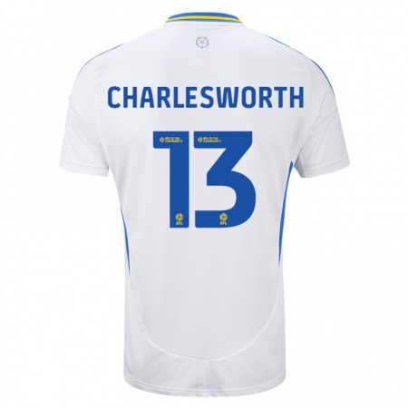 Kandiny Herren Millie Robshaw-Charlesworth #13 Weiß Blau Heimtrikot Trikot 2024/25 T-Shirt