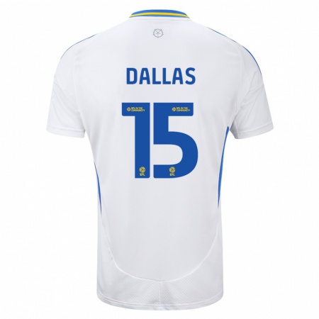 Kandiny Herren Stuart Dallas #15 Weiß Blau Heimtrikot Trikot 2024/25 T-Shirt