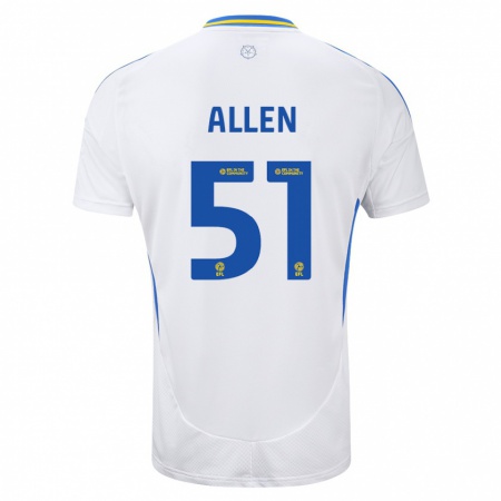 Kandiny Herren Charlie Allen #51 Weiß Blau Heimtrikot Trikot 2024/25 T-Shirt