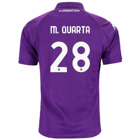 Kandiny Herren Lucas Martínez Quarta #28 Violett Heimtrikot Trikot 2024/25 T-Shirt