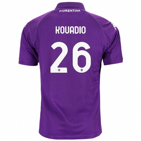 Kandiny Herren Eddy Kouadio #26 Violett Heimtrikot Trikot 2024/25 T-Shirt