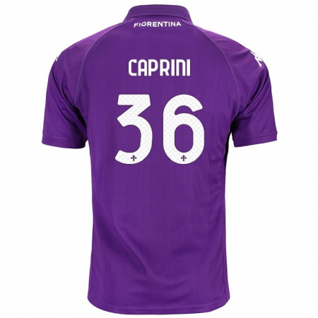 Kandiny Herren Maat Daniel Caprini #36 Violett Heimtrikot Trikot 2024/25 T-Shirt