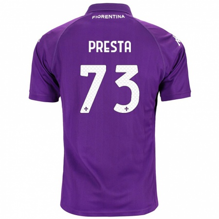 Kandiny Herren Francesco Presta #73 Violett Heimtrikot Trikot 2024/25 T-Shirt