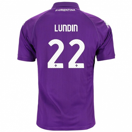 Kandiny Herren Karin Lundin #22 Violett Heimtrikot Trikot 2024/25 T-Shirt