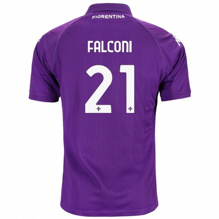 Kandiny Herren Niccolò Falconi #21 Violett Heimtrikot Trikot 2024/25 T-Shirt