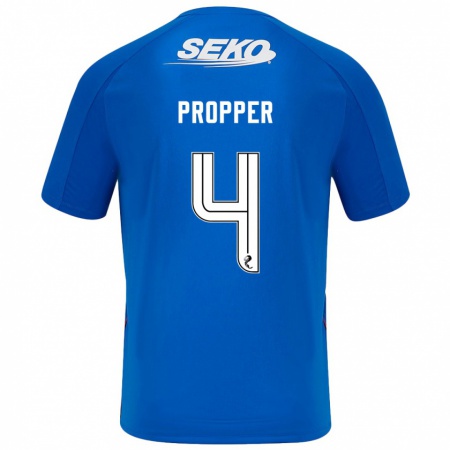 Kandiny Herren Robin Pröpper #4 Dunkelblau Heimtrikot Trikot 2024/25 T-Shirt