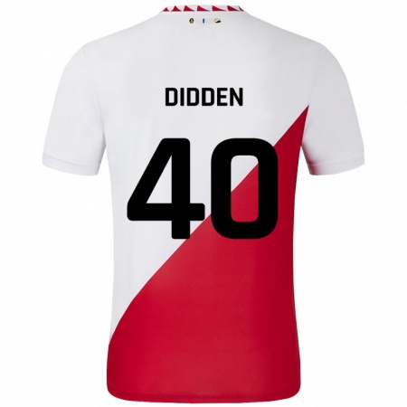 Kandiny Herren Matisse Didden #40 Weiß Rot Heimtrikot Trikot 2024/25 T-Shirt