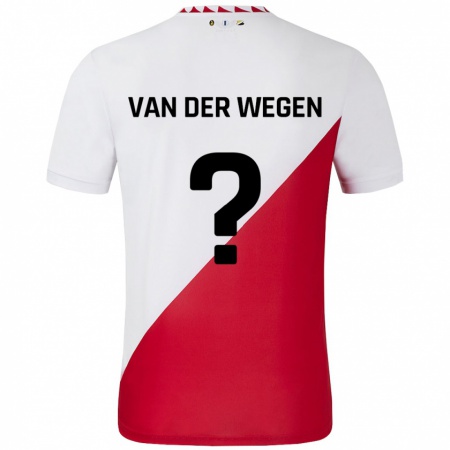 Kandiny Herren Sil Van Der Wegen #0 Weiß Rot Heimtrikot Trikot 2024/25 T-Shirt