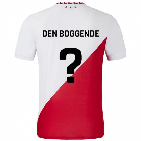 Kandiny Herren Tijn Den Boggende #0 Weiß Rot Heimtrikot Trikot 2024/25 T-Shirt